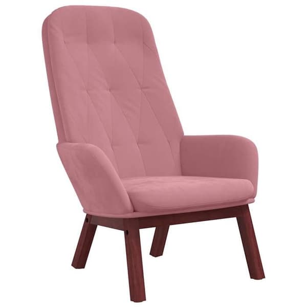Maison Exclusive - Avkopplingsstol Rosa Sammet Ros