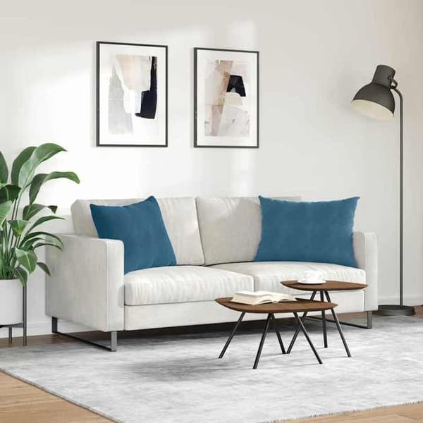 Soffkuddar - EXKLUSIVT HEM - Modern - Kordfluwel - 70 x 50 cm - Set om 2 Blå