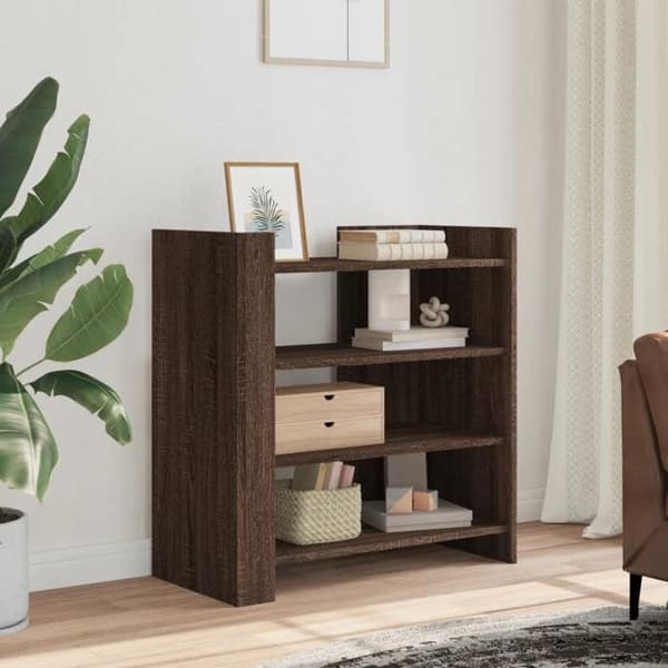 Maison Exclusive - Buffet i brunt egetræ 73,5x35x75 cm i ingeniørtræ