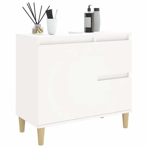 Maison Exclusive - Badrumsskåp vit 65x33x60 cm ingenjörsträ