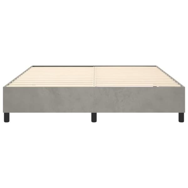Maison Exclusive - Vaaleanharmaa jousipatja 160x200 cm sametti ljusgrått