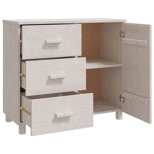 Maison Exclusive - Buffé HAMAR Vit 90x40x80 cm Massivt furu Vit