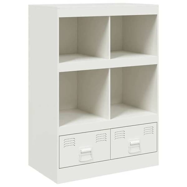 Maison Exclusive - Vit hög buffé 67x39x95 cm stål Vit
