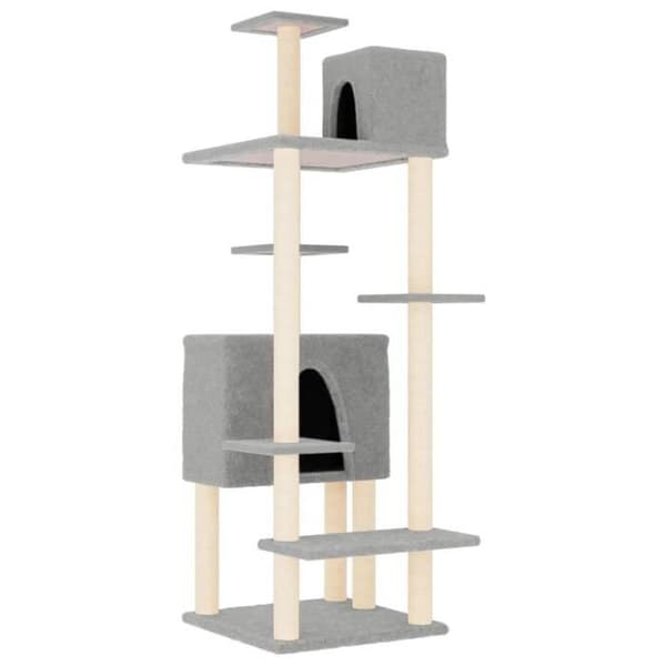 Maison Exclusive - Kattekradsetræ med sisal kløer Lys grå 154 cm Ljusgrått