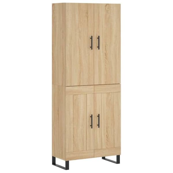 Maison Exclusive - Buffé hög Ek sonoma 69,5x34x180 cm Ingenjörsträ