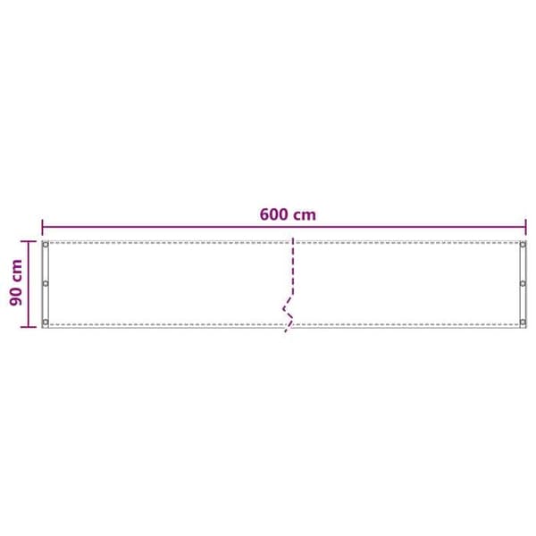 Maison Exclusive - Rektangulær Balkon Skærm 90 x 600 cm HDPE og Aluminium Ljusgrått