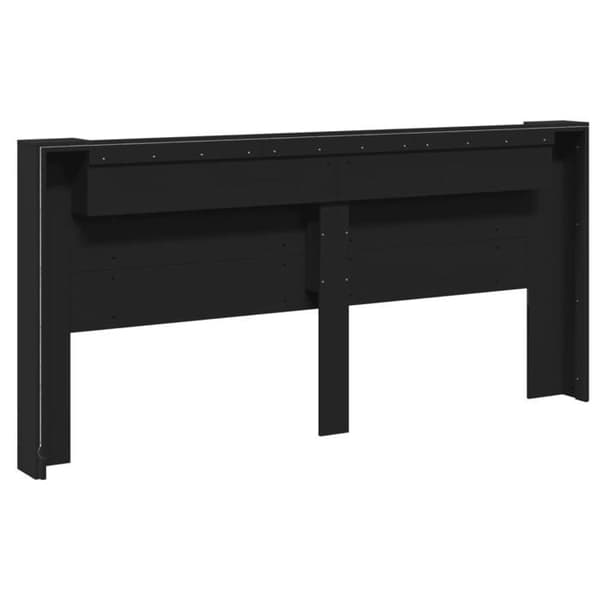 Maison Exclusive - Senghovedgærde med LED sort 220x16,5x103,5 cm