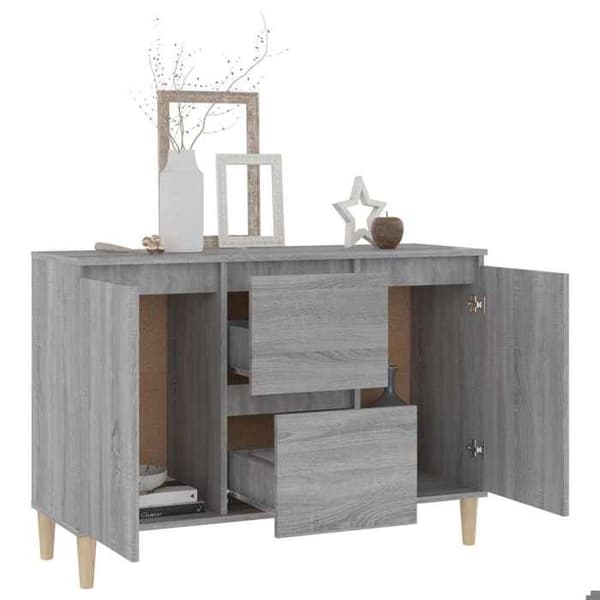 Maison Exclusive - Buffé Sonoma grå 101x35x70 cm Ingenjörsträ Gris Sonoma
