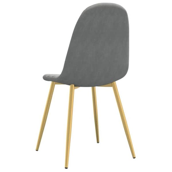 Maison Exclusive - Spisestole sæt af 6 lys grå velour