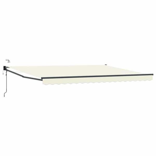 Fällbart markis - EXKLUSIV HEM - Elektrisk - 4,5×3 m - LED - Väder sensor Grädde