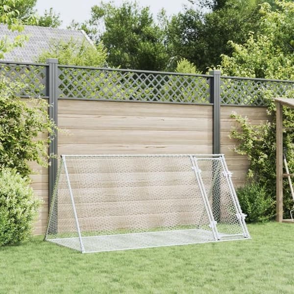 Exklusivt hus - Silverfärgad klapp 200x105x91 cm galvaniserat stål
