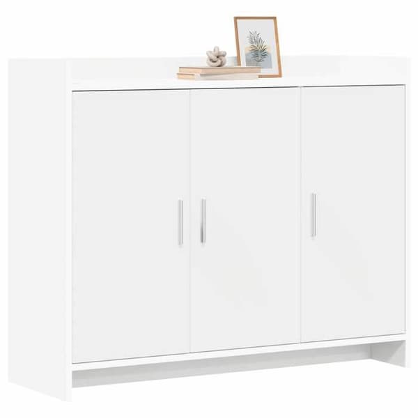 Maison Exclusive - Buffé Vit 98,5 x 33 x 80 cm Ingenjörsträ