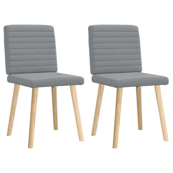 Maison Exclusive - Matstolar set om 2 ljusgrå tyg