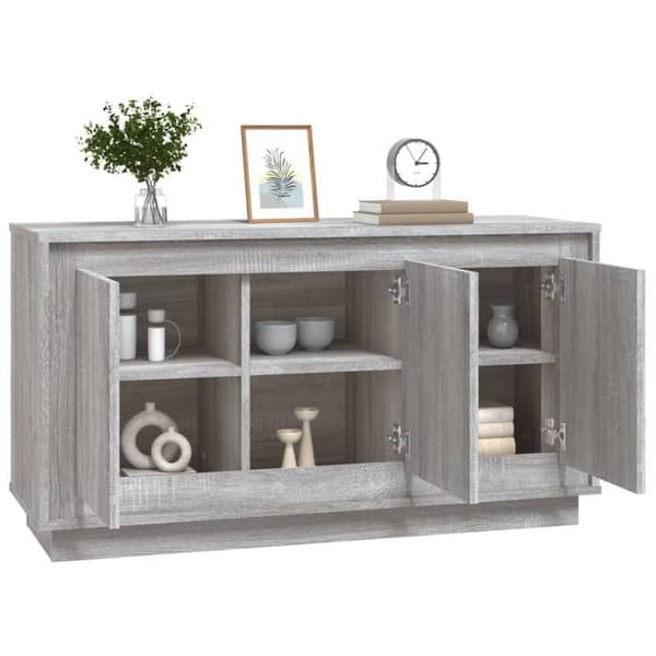 Maison Exclusive - Buffé Sonoma Grå 102x35x55 cm Ingenjörsträ