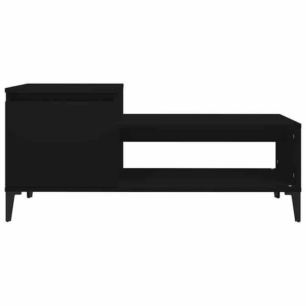 Maison Exclusive - Sort sofabord 100x50x45 cm Ingeniørtræ Svart
