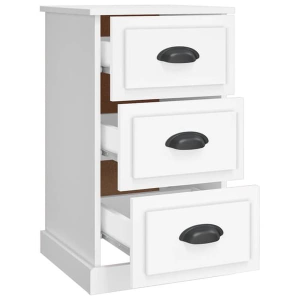 Maison Exclusive - Sängbord vit 39x39x67 cm ingenjörsträ Vit