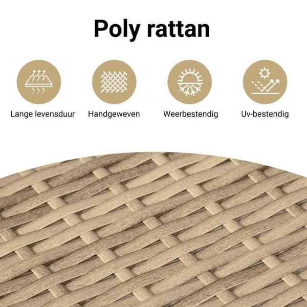 Maison Exclusive - Trädgårdsmöbler med kuddar 10 delar beige flätad resin