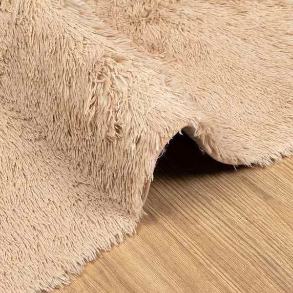 Tæppe - MAISON EXCLUSIVE - NAVARRA - Shaggy - Polyester - 200x290 cm - Beige beige