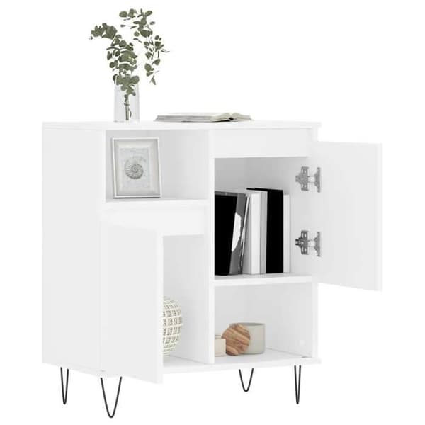 Maison Exclusive - Hvid Buffet 60x35x70 cm Ingeniørtræ