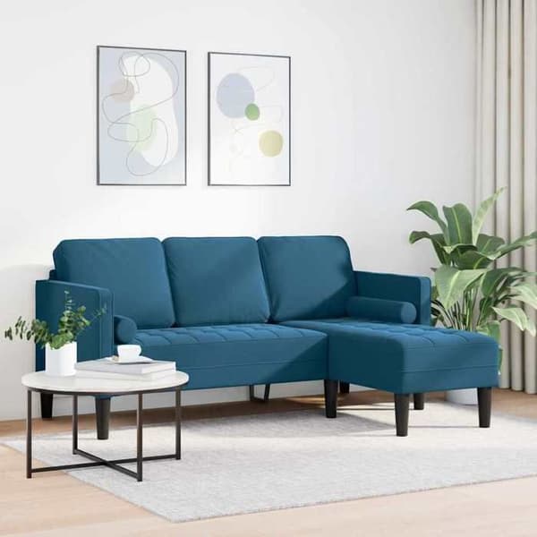 Maison Exclusive - Sohvaryhmä sinisillä polyesterityynyillä