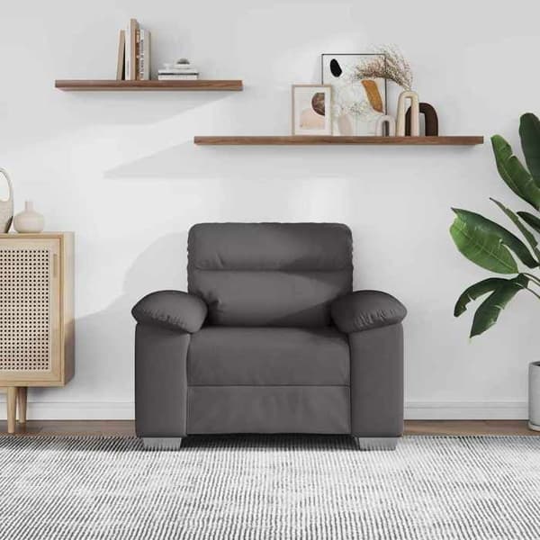 Maison Exclusive - Grå sofa stol 100x81x84 cm i kunstlæder