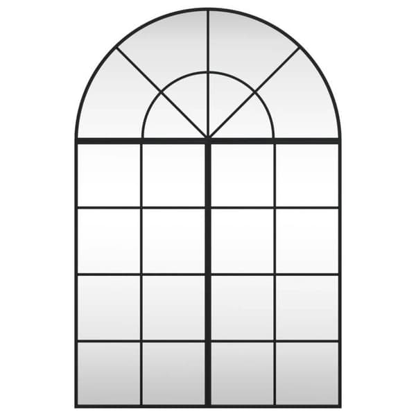 Maison Exclusive - Svart väggspegel 80x120 cm järnbåge