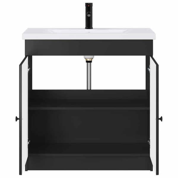Maison Exclusive - Badeværelsesmøbel sæt Sort 78,5 x 37,5 x 81 cm