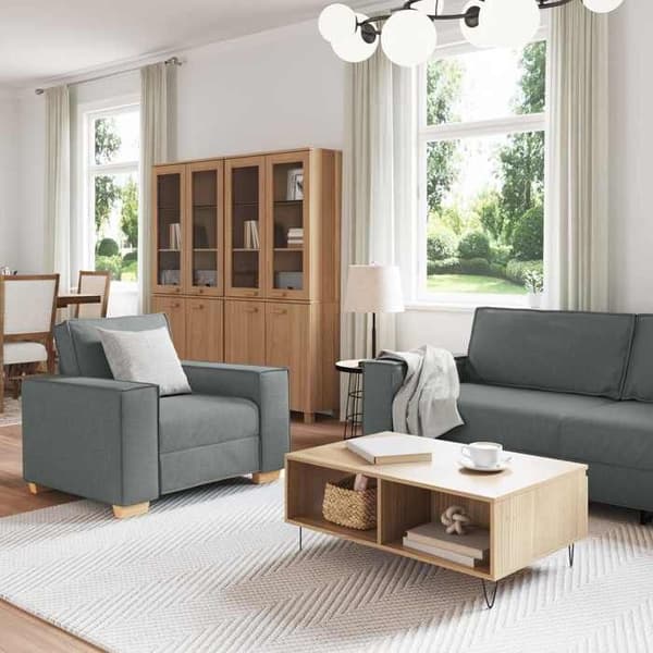 Maison Exclusive - Soffa 3 pc Mörkgrå tyg Mörkgrå