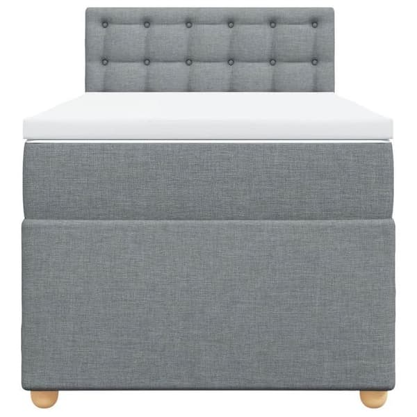 Sengestel med madras - Eksklusivt hjem - 90x200 cm - Lys grå - Tilpasselige LED-lys
