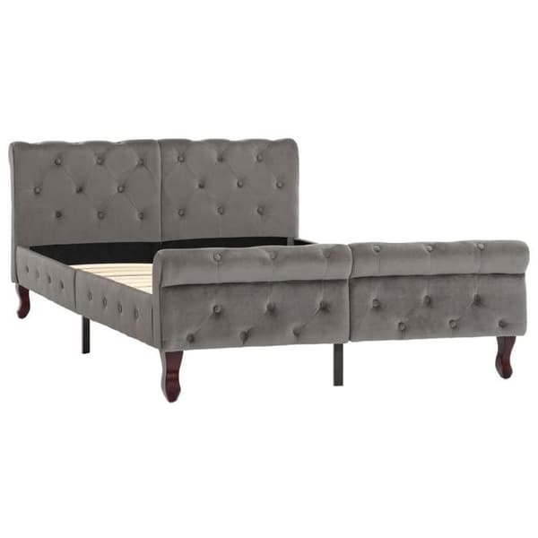 Maison Exclusive - Sengebund uden madras grå fløjl 120x200 cm