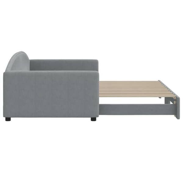 Maison Exclusive - Sovesofa med udtræk uden madras lys grå 100x200 cm