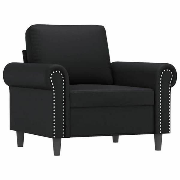Maison Exclusive - Musta Tuoli 60 cm Keinonahkaa