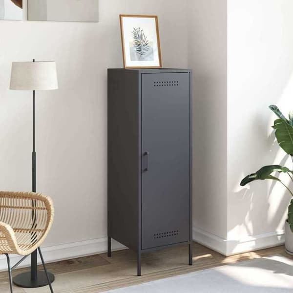 Buffet høj - EKSKLUSIV HUS - 36 x 39 x 113 cm - Antracit - Stål - 3 rum antracit