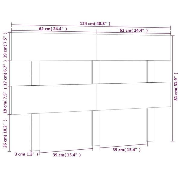 Maison Exclusive - Vit sänggavel 124x3x81 cm Massivt furu Vit
