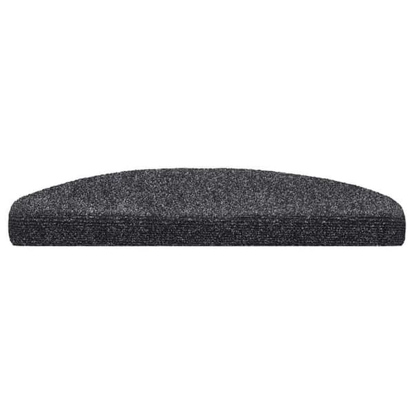 Maison Exclusive - Selvklæbende trappetæpper 10 stk. 65 x 21 x 4 cm Mørkegrå Halvrund Store mörkgrå