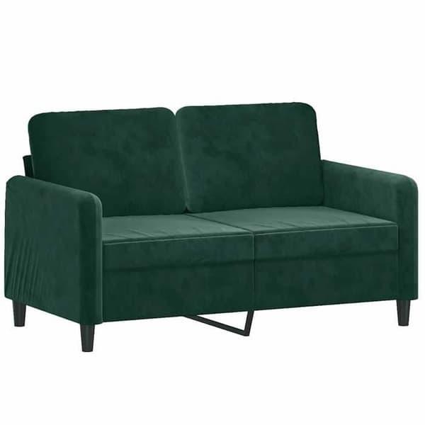 Maison Exclusive - Sæt af 2 sofaer med mørkegrønne velourpuder
