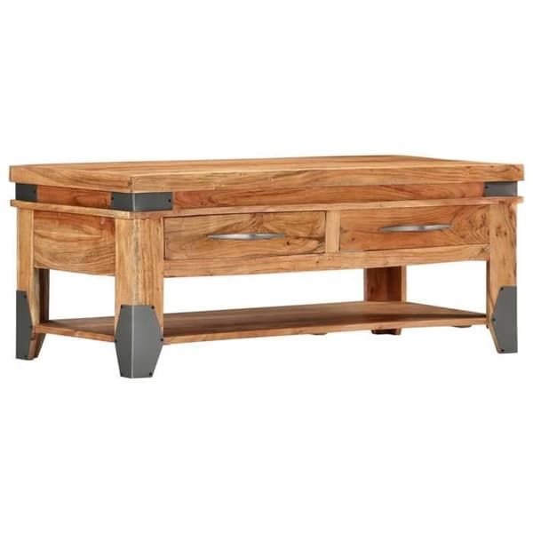 Maison Exclusive - Sofabord 110x52x45 cm Solid akacietræ naturlig träfärg