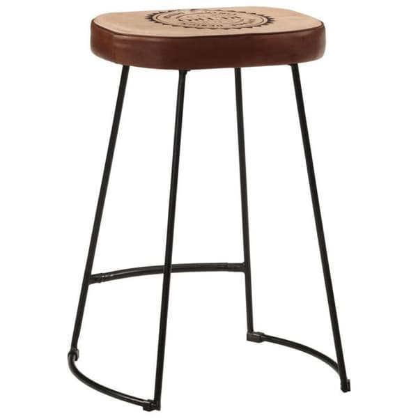Maison Exclusive - Barstolar set om 2 mörkbruna 41x29x62 cm
