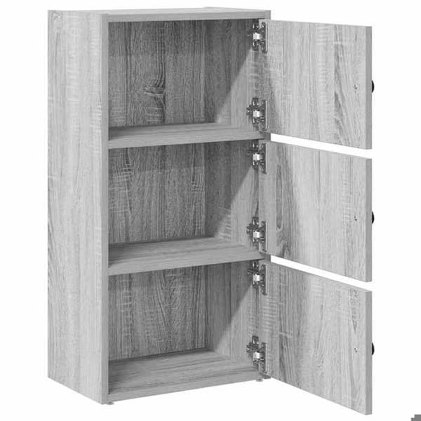 Maison Exclusive - Sonoma grå bibliotek 40x24x77 cm ingeniørtræ