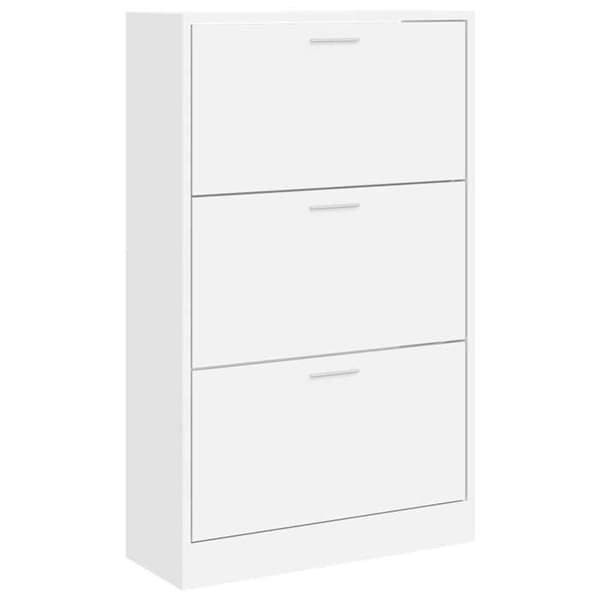 Skoark - EKSKLUSIV HUS - 63x24x103 cm - Ingeniørtræ - Hvid - 3 skuffer Vit