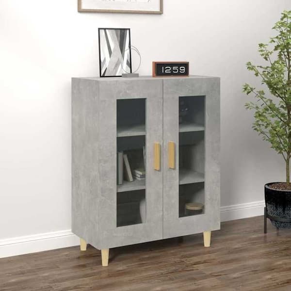 Maison Exclusive - Buffé grå betong 69,5x34x90 cm ingenjörsträ