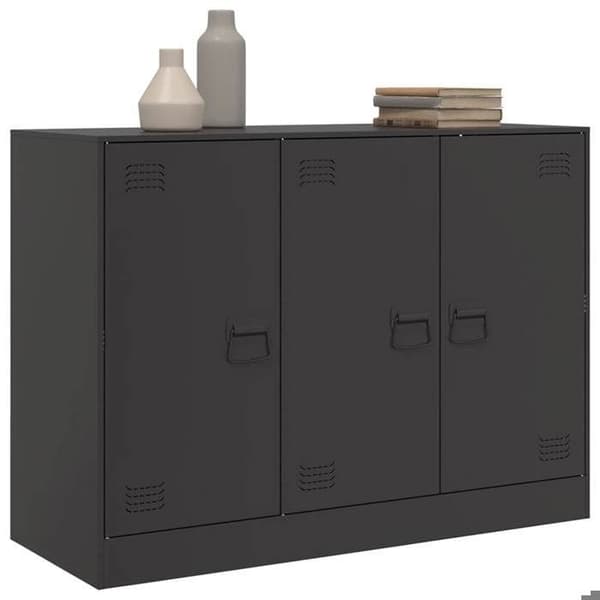 Maison Exclusive - Musta buffet 99x39x73 cm terästä
