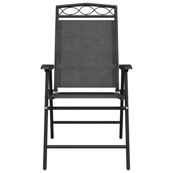 Maison Exclusive - 2 kpl harmaita teräs- ja textilène-käytävätuoleja