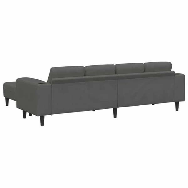 Maison Exclusive - Mörkgrå soffa 250 x 188 x 76 cm Tyg i ribbad sammet Mörkgrå