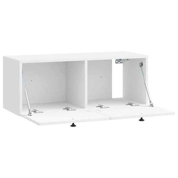 Exklusivt Hem - Väggmonterad TV-möbel Väggmontering Vit glansig 78,5 x 31 x 30 cm