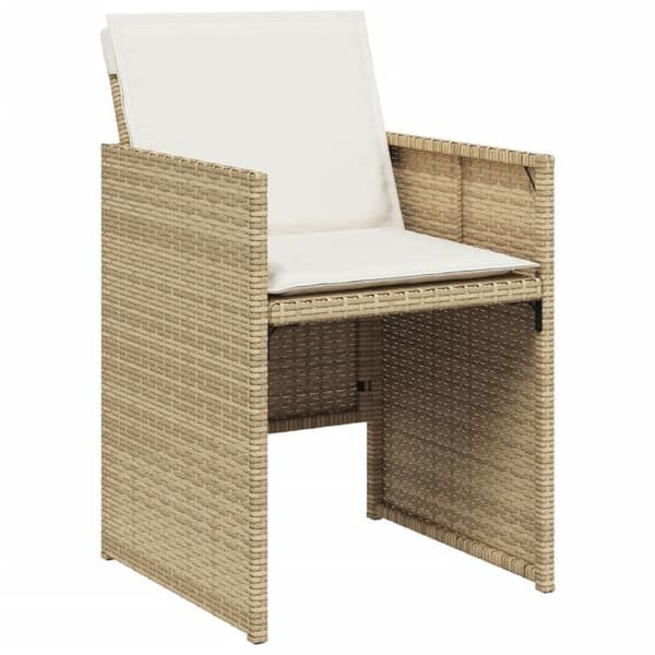 Maison Exclusive - Puutarhakalusteryhmä ja tyynyt 13 kpl beige
