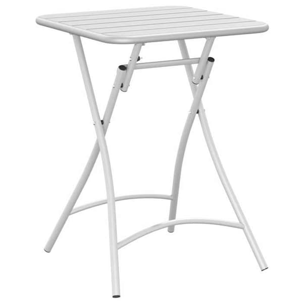 Bistrobord - EXKLUSIVT HUS - 55 x 55 x 72,5 cm - Pulverlackerad stål - Fällbar - Vit Vit