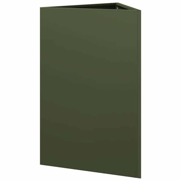 Maison Exclusive - Triangulär olivgrön kruka 50x43x75 cm i stål