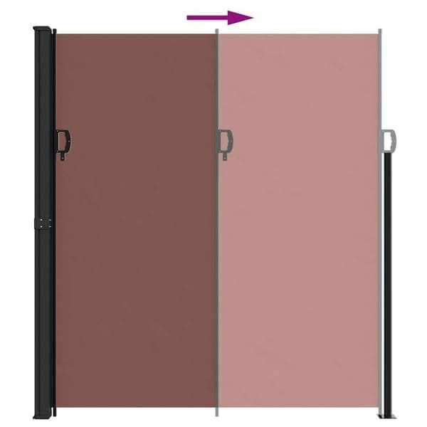 Maison Exclusive - Retractable sidokappa brun 220x500 cm
