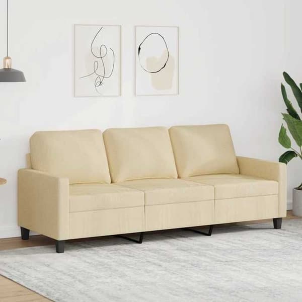 Maison Exclusive - 3-personers sofa Creme 180 cm Stof